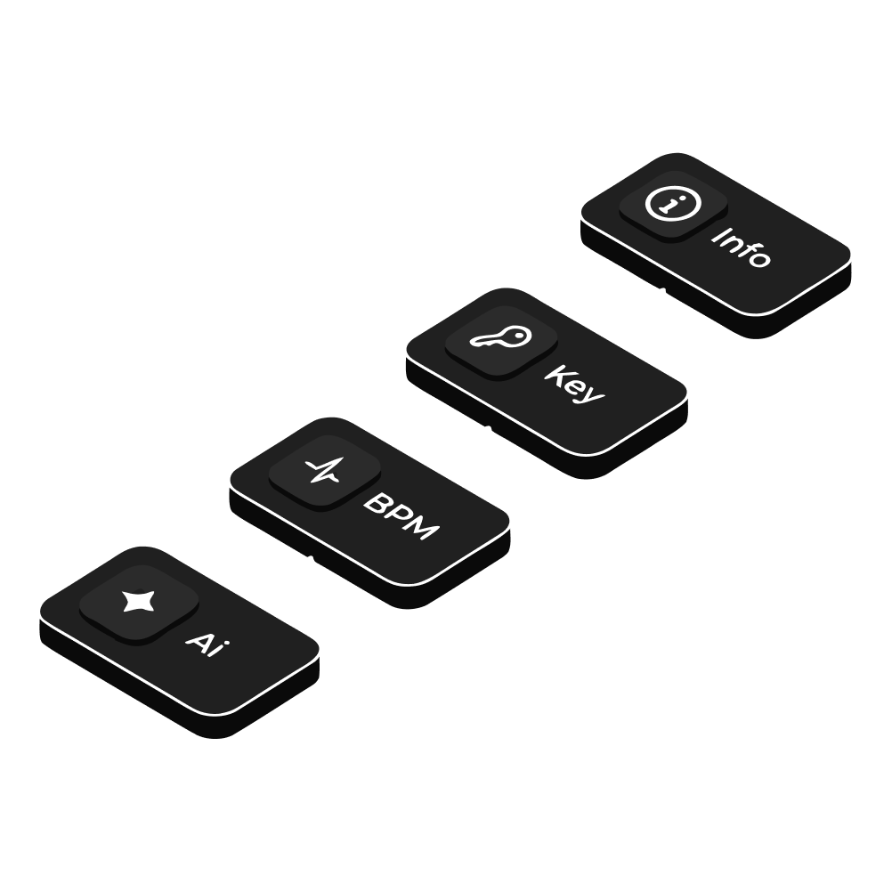 AI beat metadata detection for BPM, key and title
